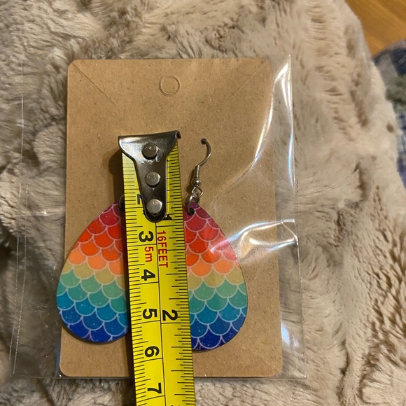 Rainbow Mermaid Earrings - Picture 3 of 3